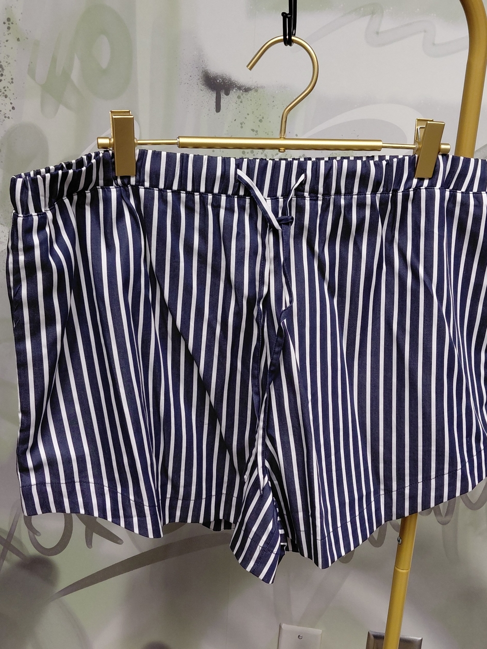 French Connection Women's Navy & White Striped Shorts